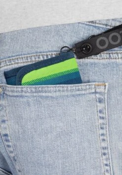 Coocazoo MIT SICHTFENSTER - Geldbörse - Lime Stripe